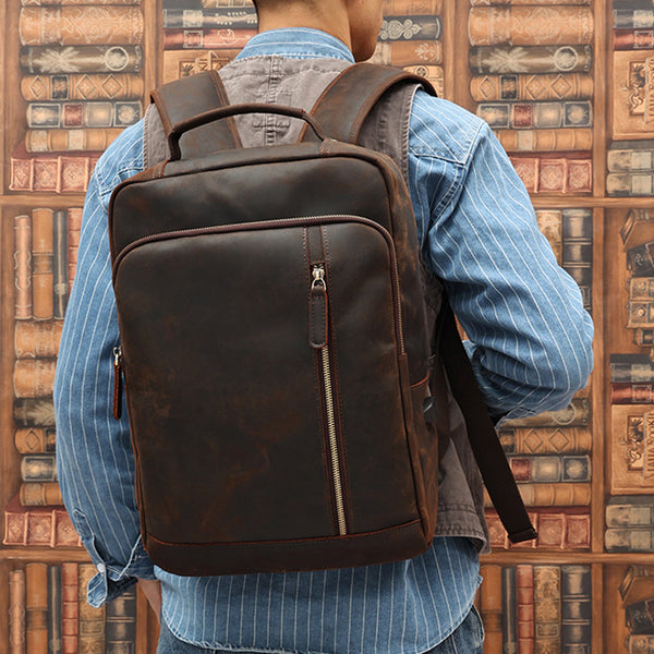Full Grain Leather Backpack For Men, Leather Travel Backpack Stylish L –  ROCKCOWLEATHERSTUDIO