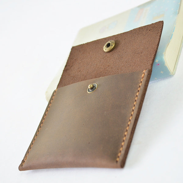 Chocolate Brown Leather Purse Insert