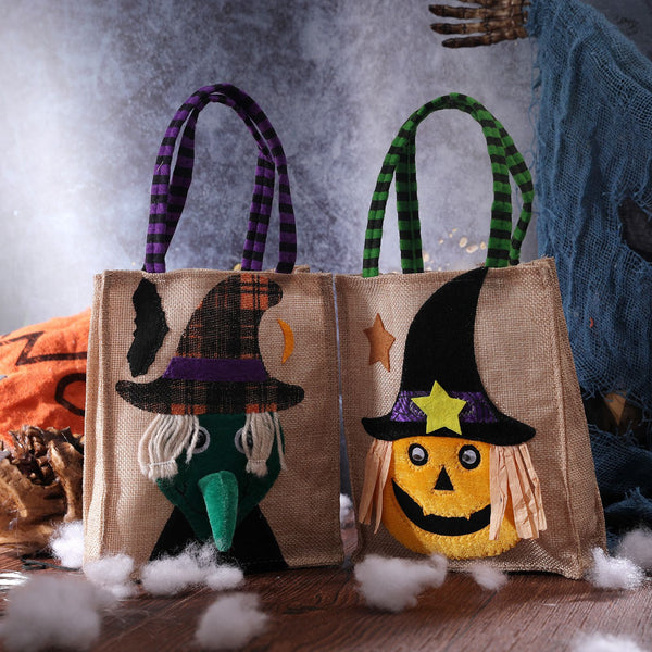 Halloween Party Tote Bags Kids Pumpkin Trick Or Treat Handbag