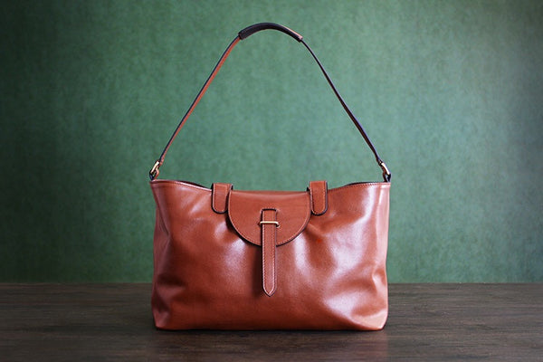 Italian leather tote bag