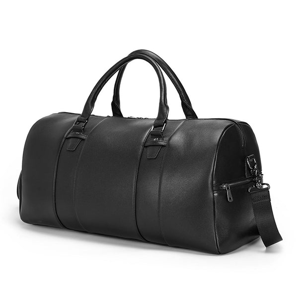 Full Grain Leather Duffle Bag With Shoes Compartment Casual Leather Tr –  ROCKCOWLEATHERSTUDIO