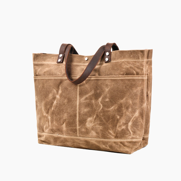 Waxed Canvas Tote, Everyday Tote Bag