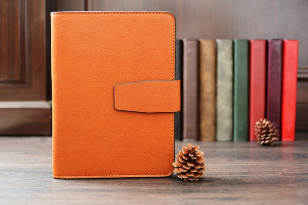 Personalized veg tan leather journal , A6 A5 journal with leather cove –  DMleather