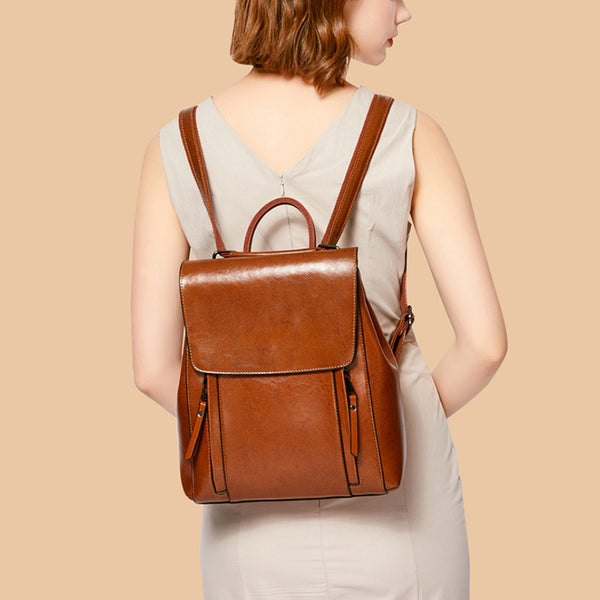 Designer Womens Small Rucksack Leather Backpack Bag Purse Canvas