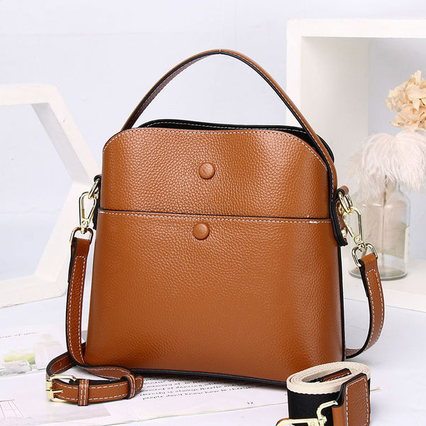 Women's Elegant Leather Tote Crossbody Handbag