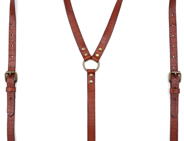 Men's Whiskey Leather Work Suspenders / Wedding Suspenders / Top Grain Leather  Suspenders / Adjustable Snap Suspenders / Durable Work Belt 