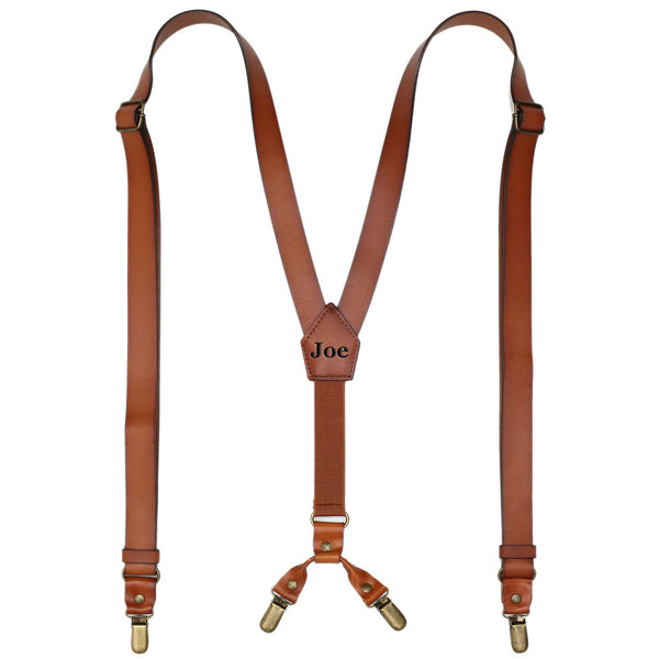 Solid Y-Back Adjustable Clip Suspender