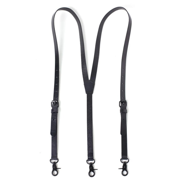 Groomsmen Gift Leather Suspenders Adjustable Y Back Design Brown