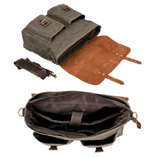 Canvas Messenger Bag Minimalist Shoulder Bag Vintage Casual 