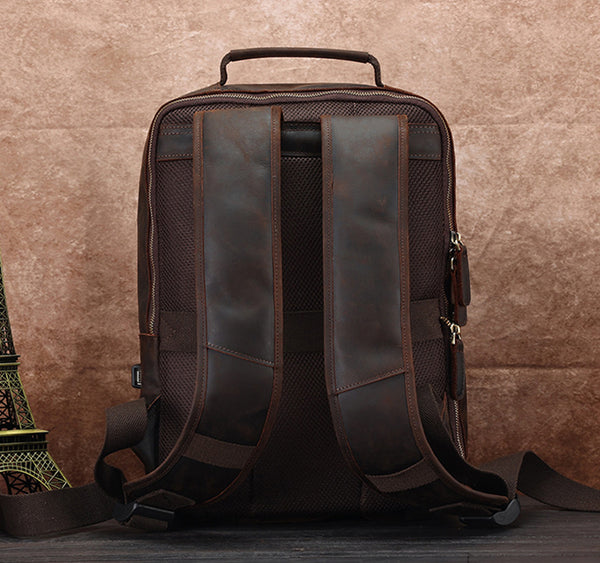 Full Grain Leather Backpack For Men, Leather Travel Backpack Stylish L –  ROCKCOWLEATHERSTUDIO