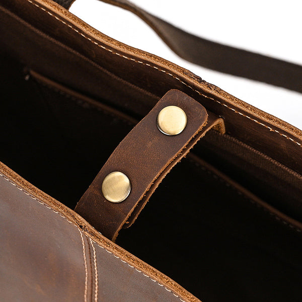 High Quality A4 Top Grain Cowhide Genuine Leather Women Handbag Shoulder  Messenger Bag Fashion Tote Purse