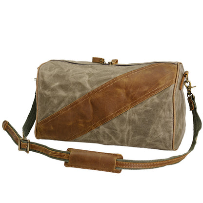 Waxed Canvas Messenger Bag Full Grain Leather And Canvas Crossbody Bag Canvas Shoulder Bag Gift for Men Him