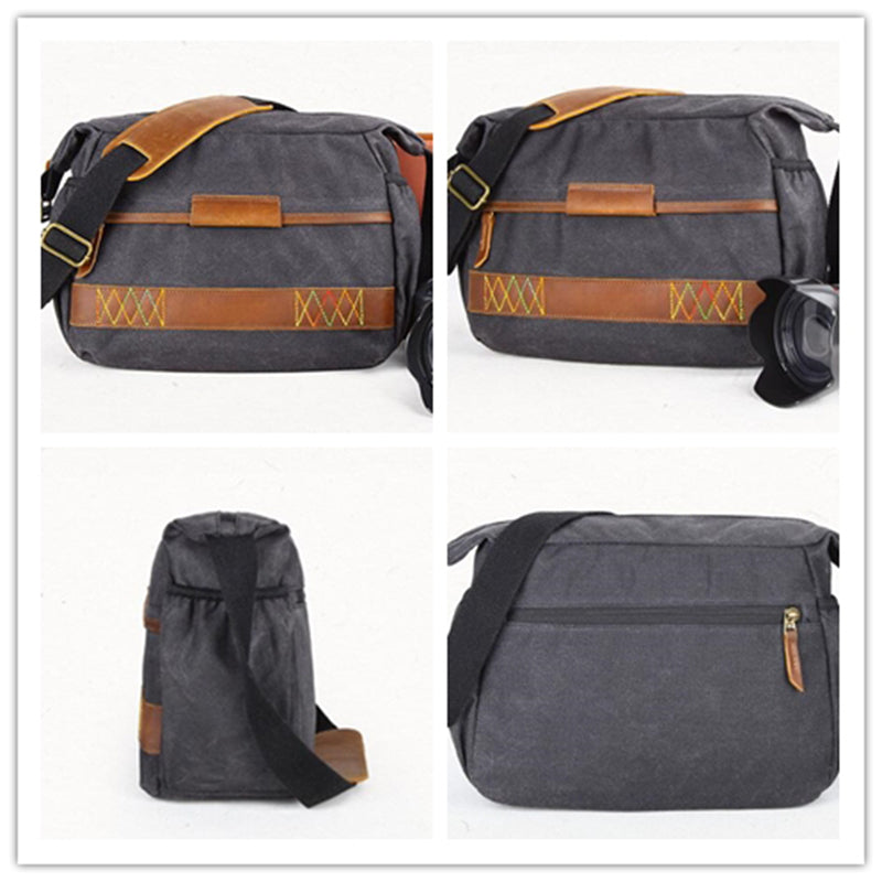 Waterproof Canvas Messenger Bag DSLR Camera Shoulder Bag Canvas Camera –  ROCKCOWLEATHERSTUDIO