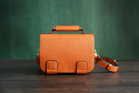 Custom Handmade Italian Vegetable Tanned Leather Satchel, Messenger Bag, Shoulder  Bag, Men Bag D003