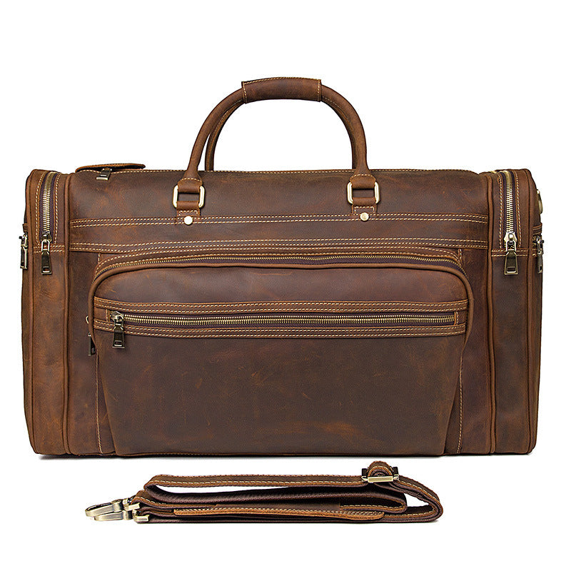 Leather duffel bag harper dark brown (bn-bag-14-choko) - 25376 from  BlankNote with donate to u24