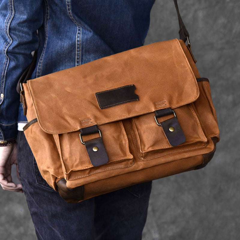 Augus Genuine Leather Messenger Bag for Men  