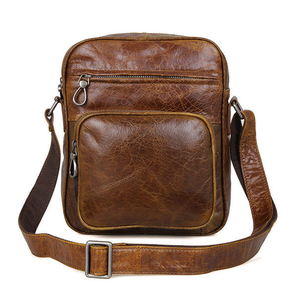 Vintage Men's Business Fashion Grid Trend Crossbody Bag