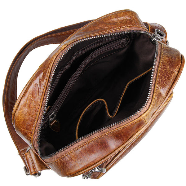 Full Grain Leather Messenger Bag Mens Leather Shoulder Bag Vintage Han –  ROCKCOWLEATHERSTUDIO