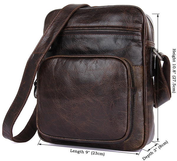 Top Grain Leather Messenger Bags Vintage Leather Bags For Men