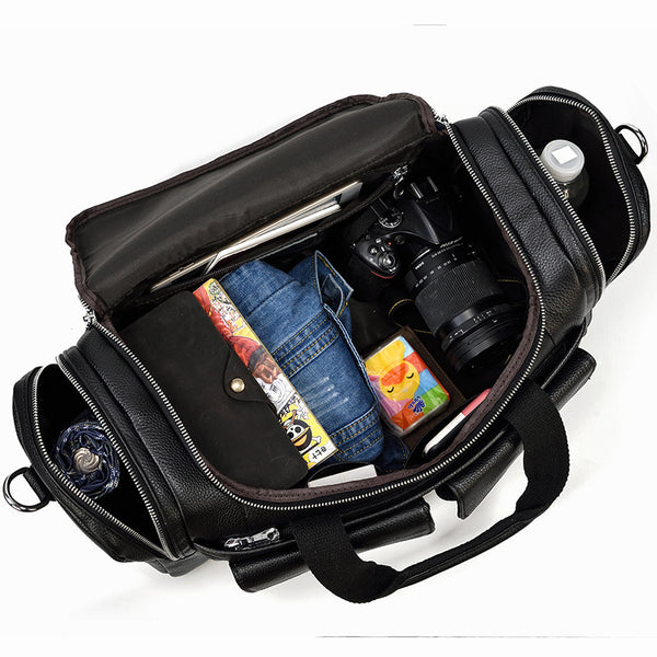 Men Large Tote Weekend Bag Cowhide Duffle Bag Travel Bag Z9016