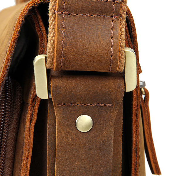 New Fashion Messenger Bags Vintage Leather Bags For Men Crazy Horse Le –  ROCKCOWLEATHERSTUDIO