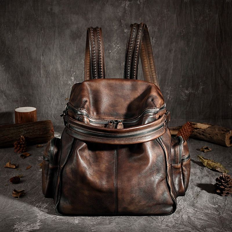 Vintage Leather Women Backpack, School Backpack, Designer Handbags AK1 –  ROCKCOWLEATHERSTUDIO