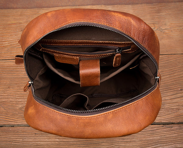 Full Grain Leather Backpack For Mens Handmade Leather Laptop