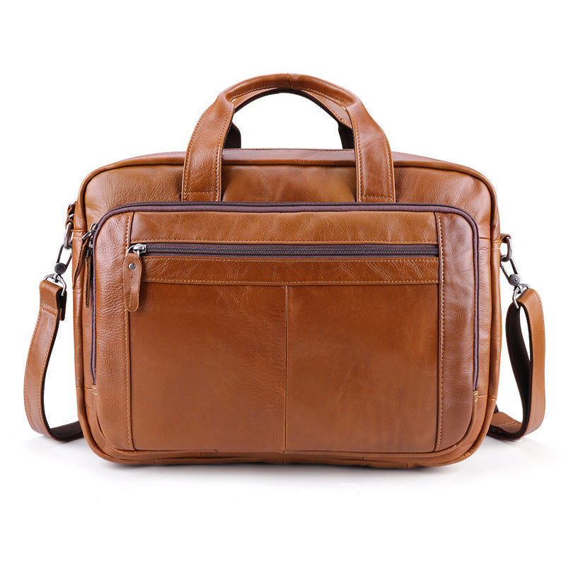 Blofinche Laptop Messenger shoulder bag: Genuine Leather work Briefcase  13.3 15.6 inch designer handbag