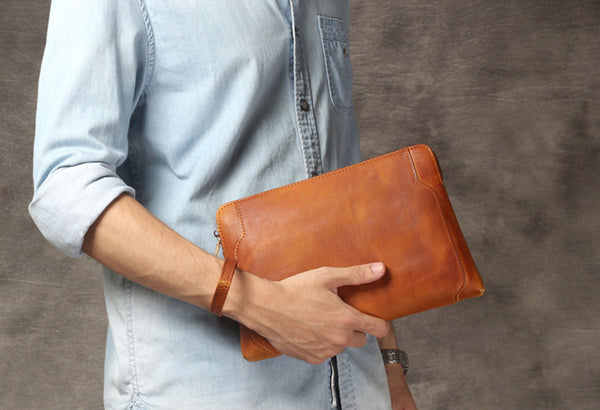 Wrist Bag For Men Wrist Handbag Wrist Bag Pu Leather Large Capacity Clutch
