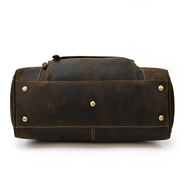 Brown Leather Weekender Bag - Men's Duffle Bag from Satchel