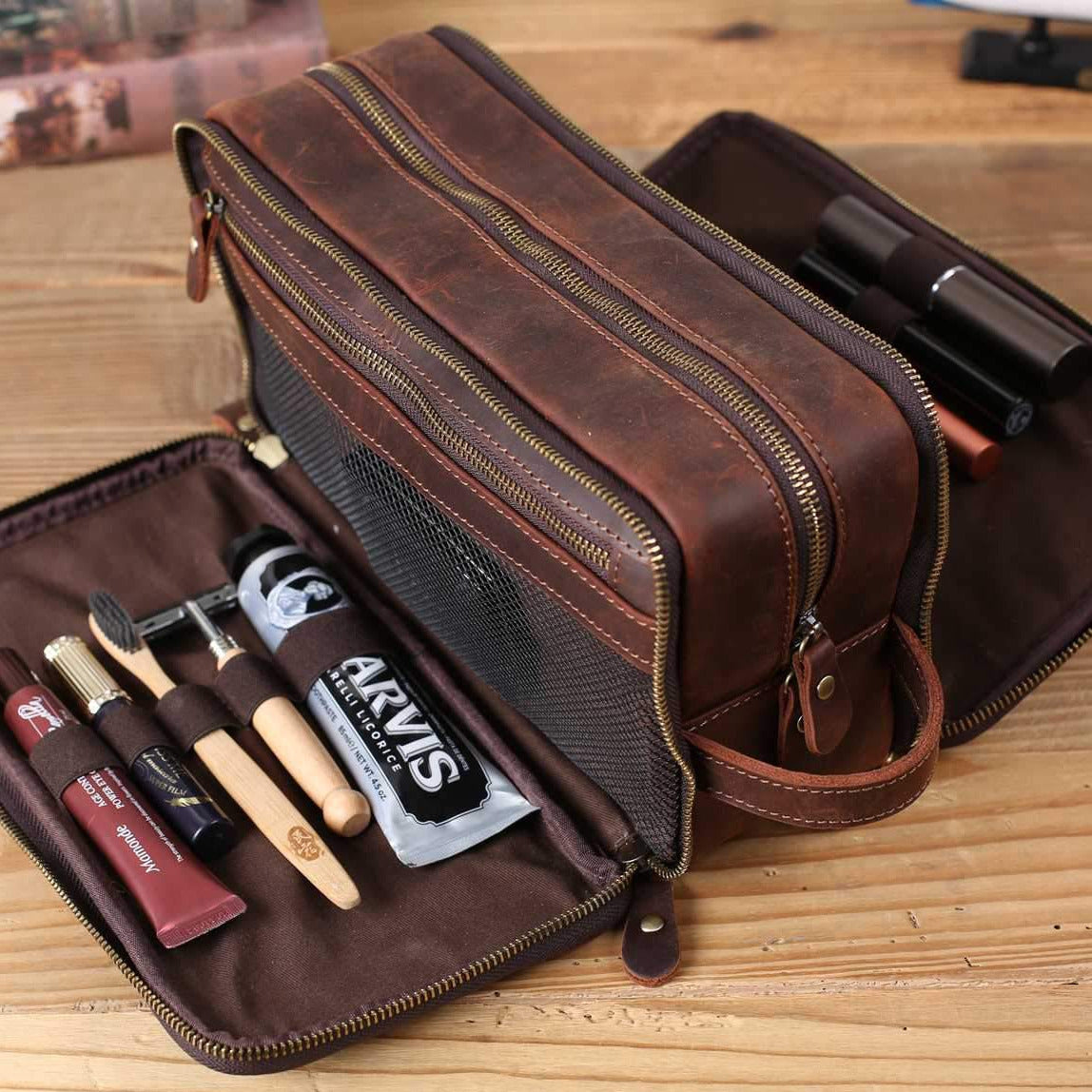 Sogaïa ™ personalized leather toiletry bag