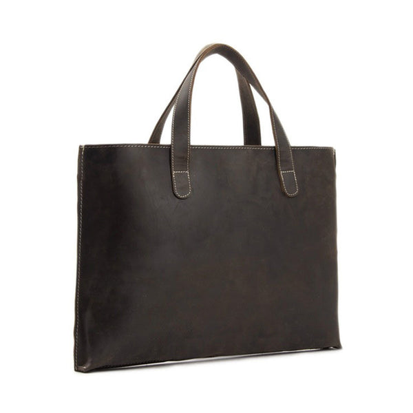 Minimalist Leather Briefcase Laptop Bag Designer Handbag ZB02 ...