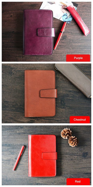 Custom Handmade Journal Book Vegetable Tanned Italian Leather A6 Noteb ...