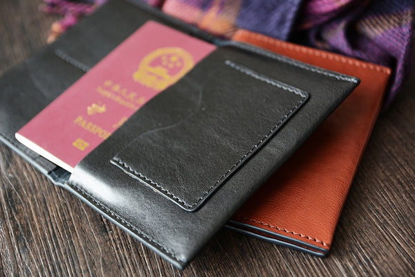 Leather Passport Holder. Italian Leather Passport Wallet. Real 