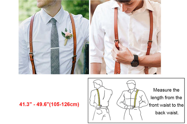 Brown Leather Suspenders  Leather suspenders, Suits clothing