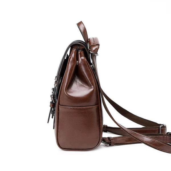 Top Grain Leather Backpack Women City Backpack Natural Cowhide Leather –  ROCKCOWLEATHERSTUDIO