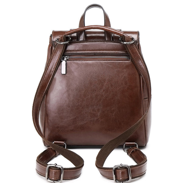 Top Grain Leather Backpack Women City Backpack Natural Cowhide Leather –  ROCKCOWLEATHERSTUDIO