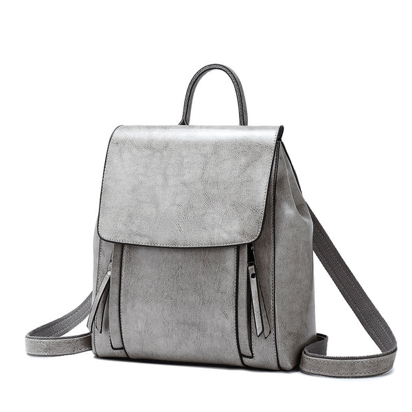 Top Grain Leather Backpack For Women Female Leather Designer Backpack  Stylish School Backpack Shoulder Bags