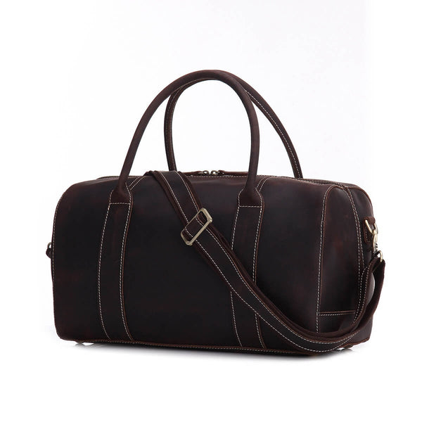 Vintage Full Grain Leather Travel Bag, Duffle Bag, Weekender Bag 8643 ...