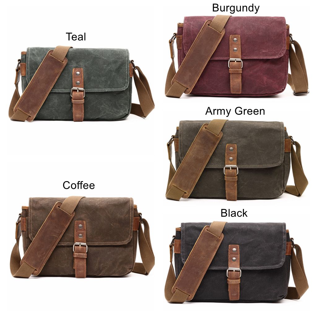 F-8 Small Canvas Shoulder Bag (Olive) - Allen's Camera