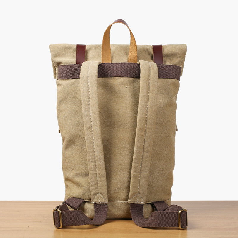 Roll Top Waxed Canvas Pack — Superstore Fashion