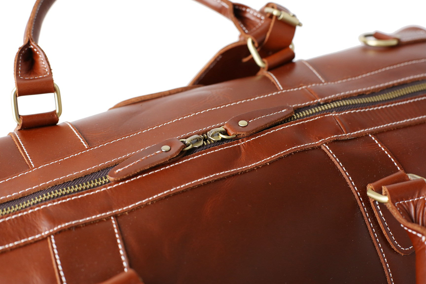 Handmade Men's Travel Bag, Pull Up Leather Duffle Bag