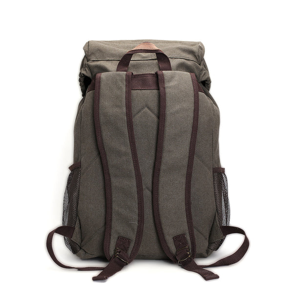 ROCKCOW Waxed Canvas Backpack, Rucksack, Hiking Travel Backpack AF16 ...