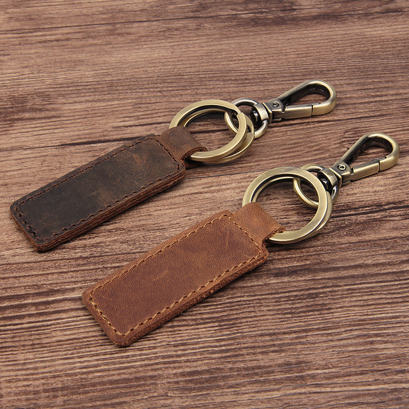 ROCKCOWLEATHERSTUDIO Handmade Genuine Natural Leather Key Holder