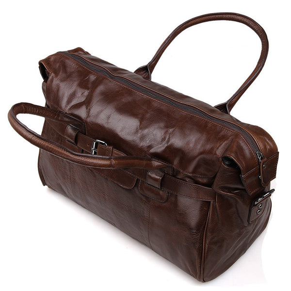Handmade Top Grain Leather Travel Duffle Bags Designer Overnight